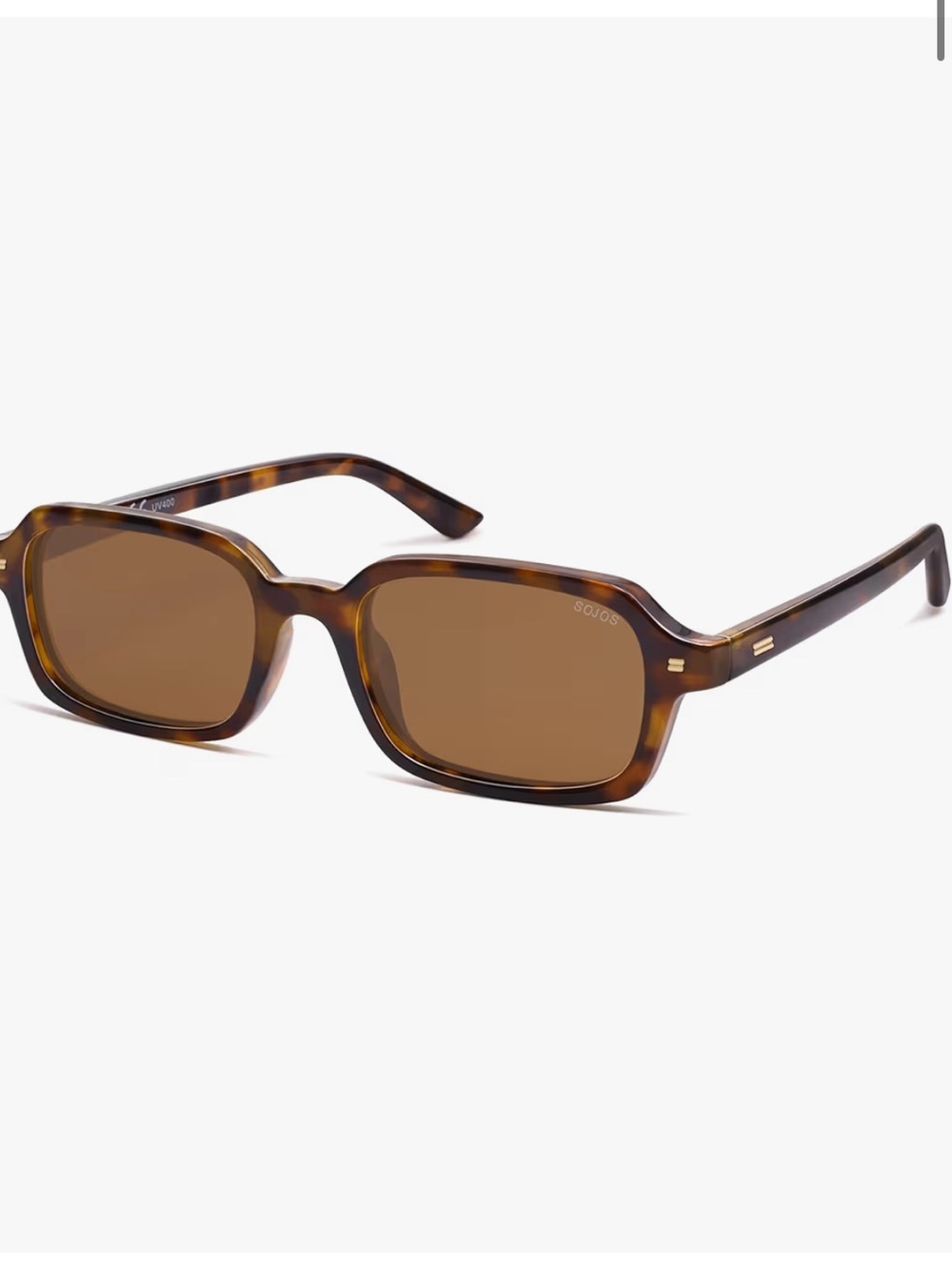 Women's Tortoiseshell Rectangular Sunglasses - Brown